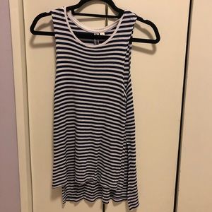 Blue and White Striped Tank (wide sides)